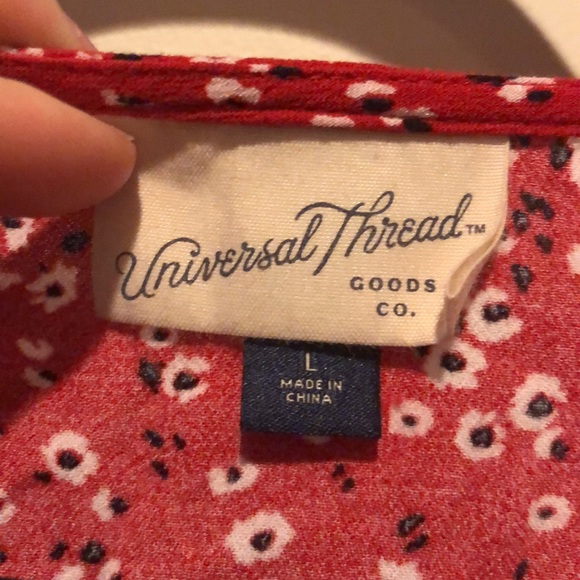 Universal Thread Patterned Wrap Dress - Picture 4 of 4